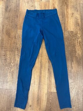 adidas Bright Blue Performance Leggings with Reflective Logo
